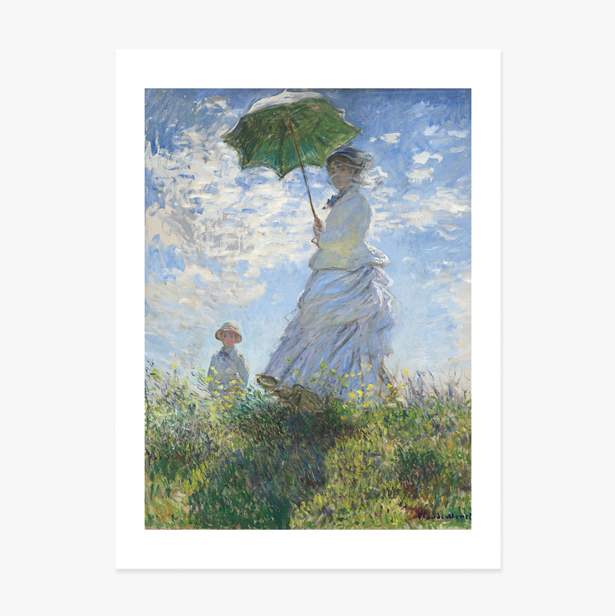 Poster di Claude Monet, Donna con l