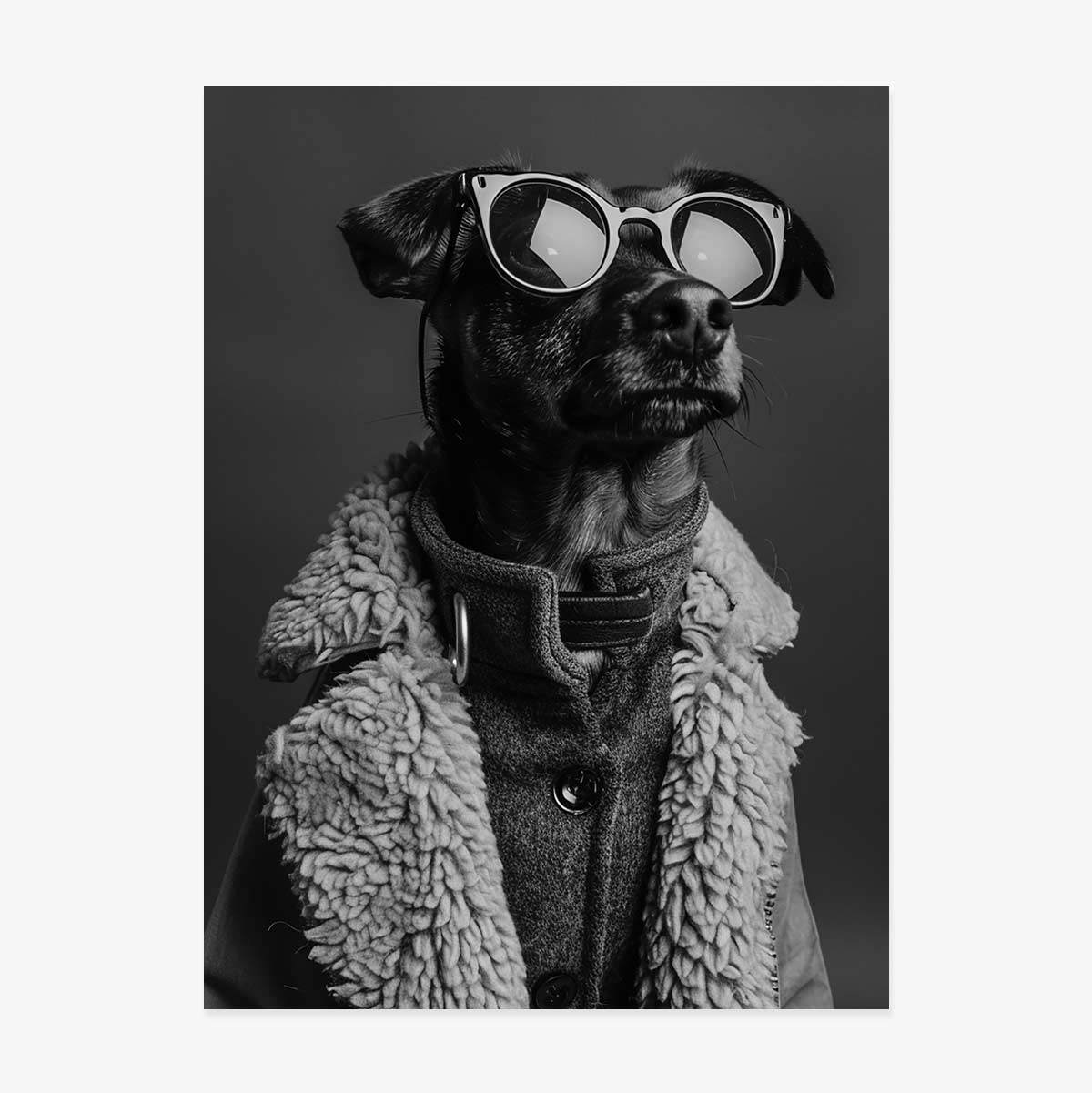 Poster con un cane