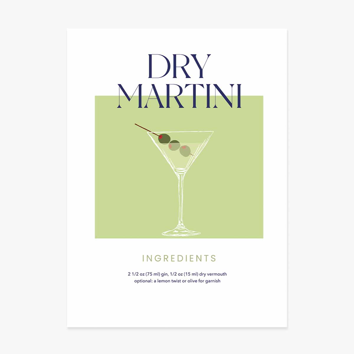 Poster Dry Martini