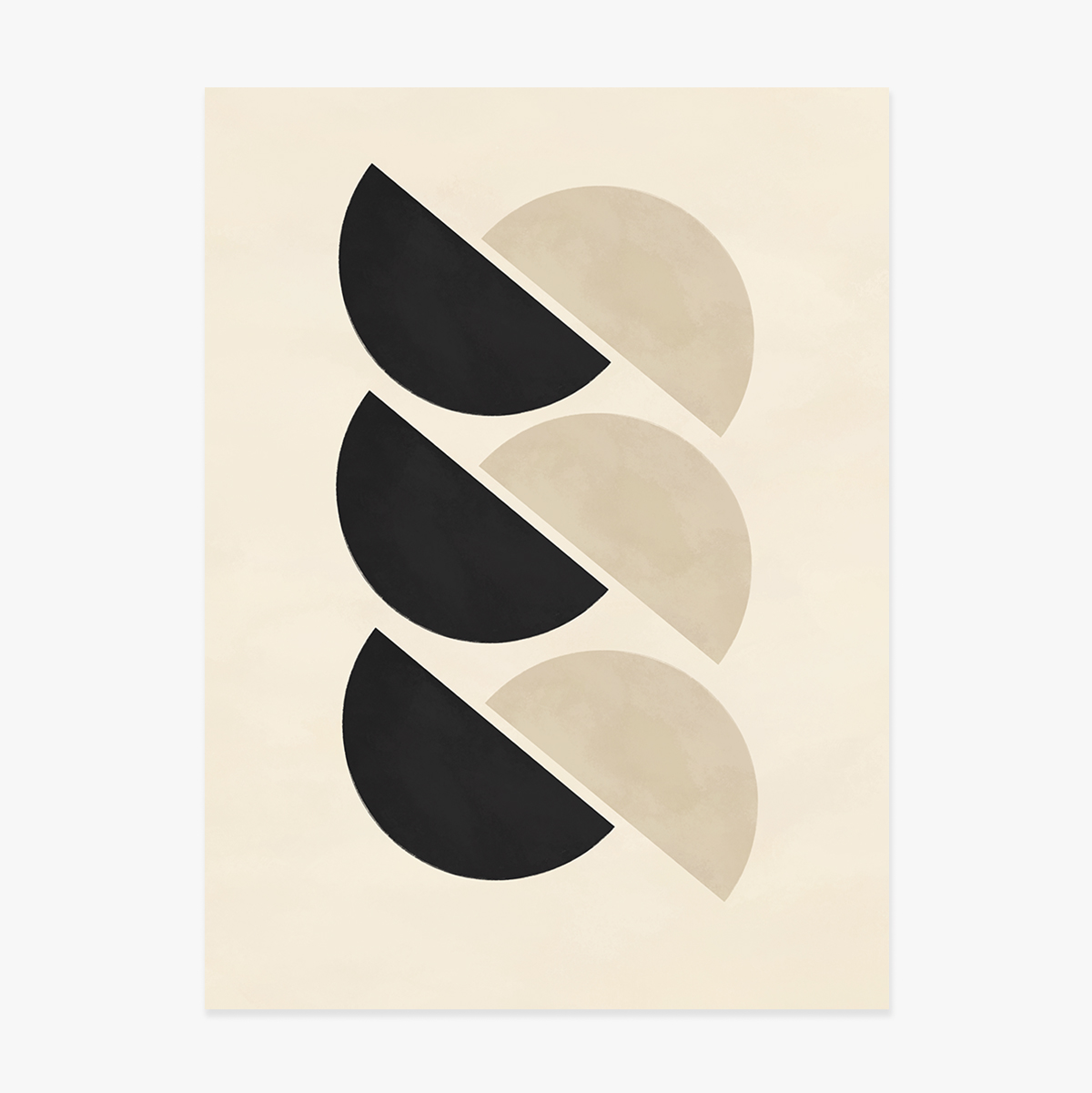 Poster con forme geometriche minimaliste, semicerchi