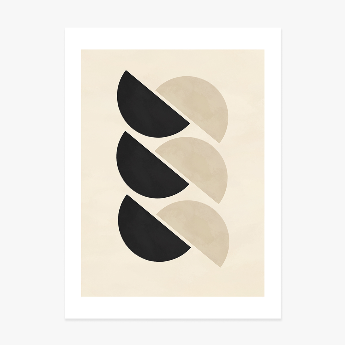 Poster con forme geometriche minimaliste, semicerchi