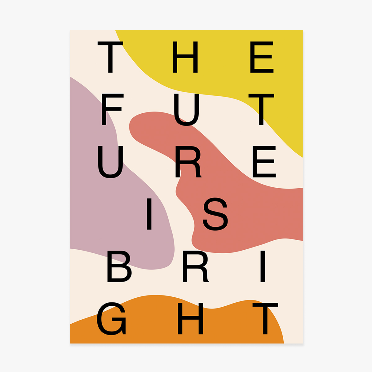 Poster “Future is bright”, macchie di colore