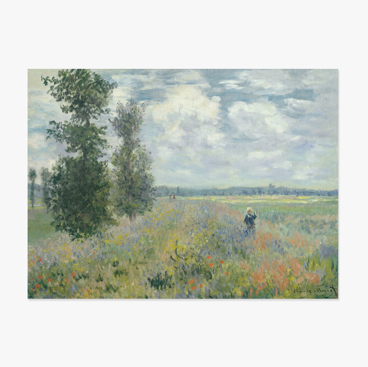 Poster in formato orizzontale - Claude Monet, Campo di papaveri vicino ad Argenteuil, 1875