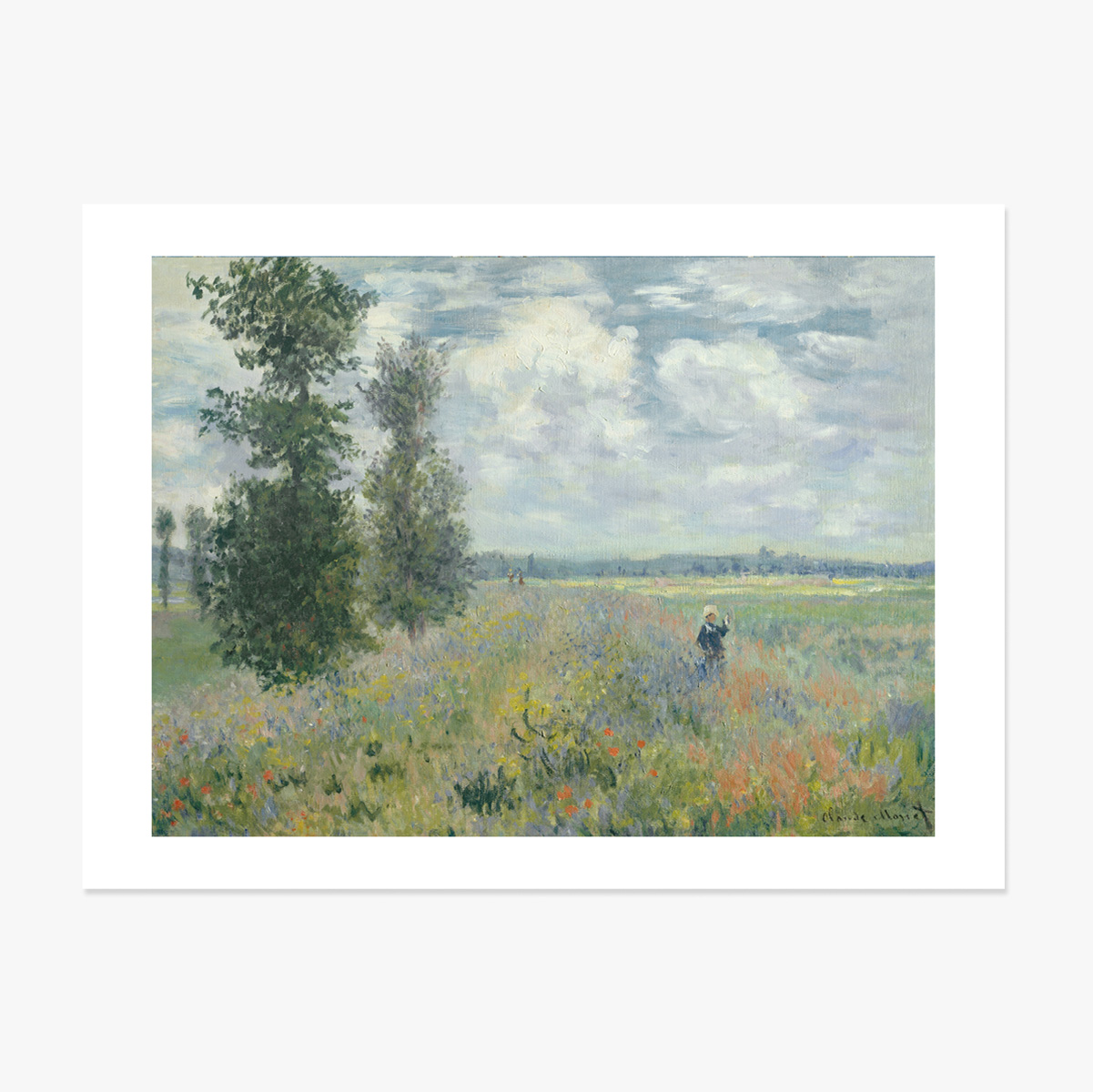 Poster in formato orizzontale - Claude Monet, Campo di papaveri vicino ad Argenteuil, 1875