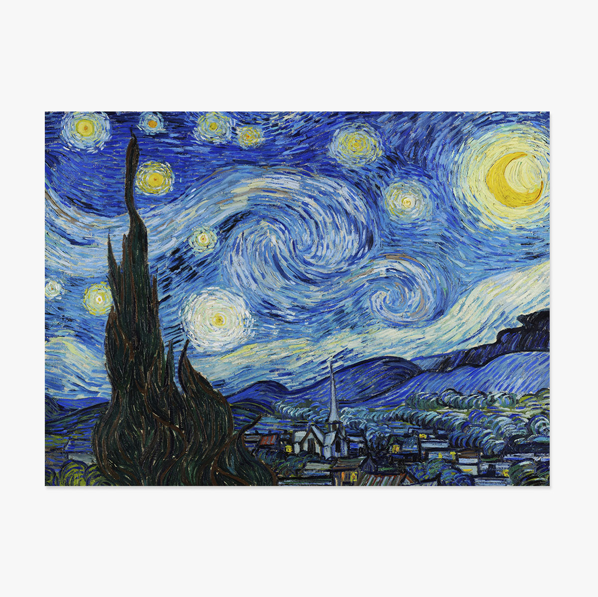 Poster in formato orizzontale - Vincent Van Gogh - Notte stellata, 1889