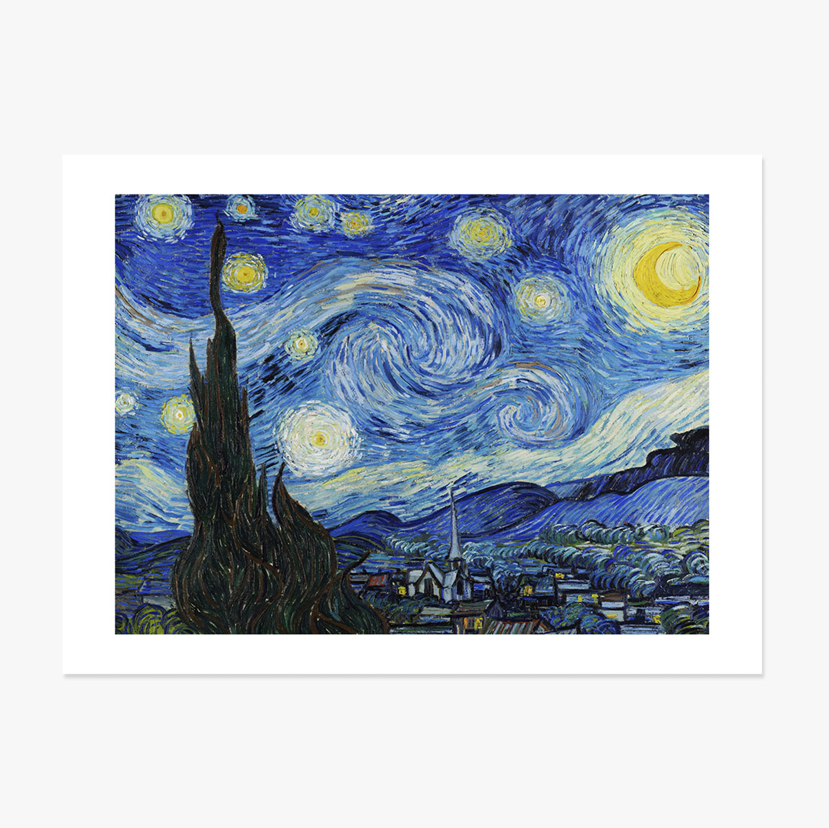 Poster in formato orizzontale - Vincent Van Gogh - Notte stellata, 1889