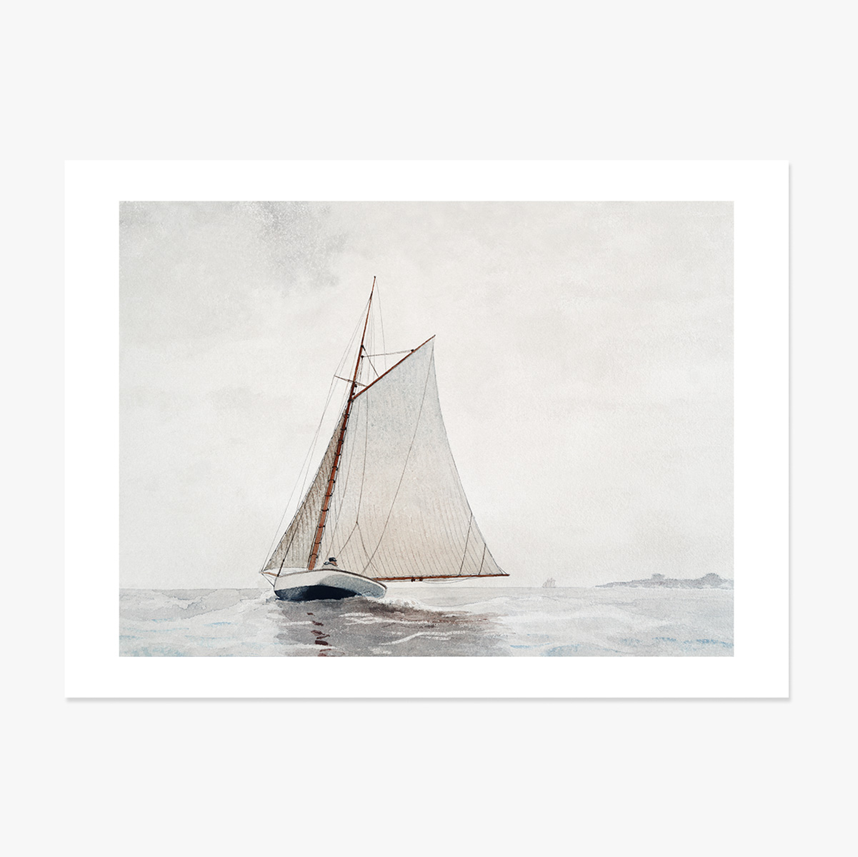 Poster in formato orizzontale - Winslow Homer - Partenza dal porto di Gloucester, 1880