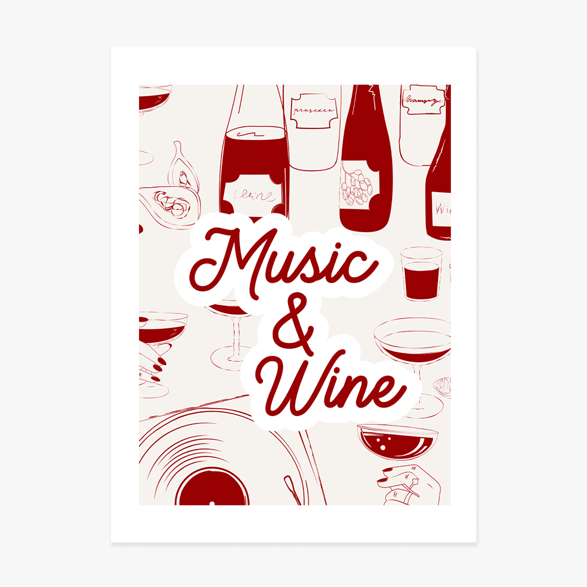 Poster Musica e Vino