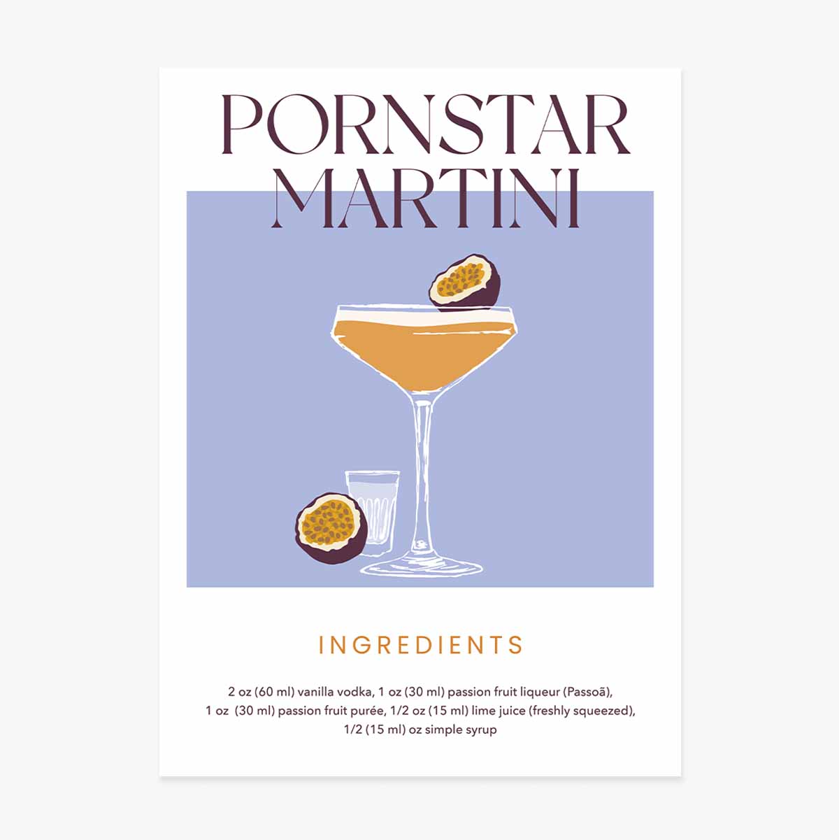 Poster "Pornstar Martini"