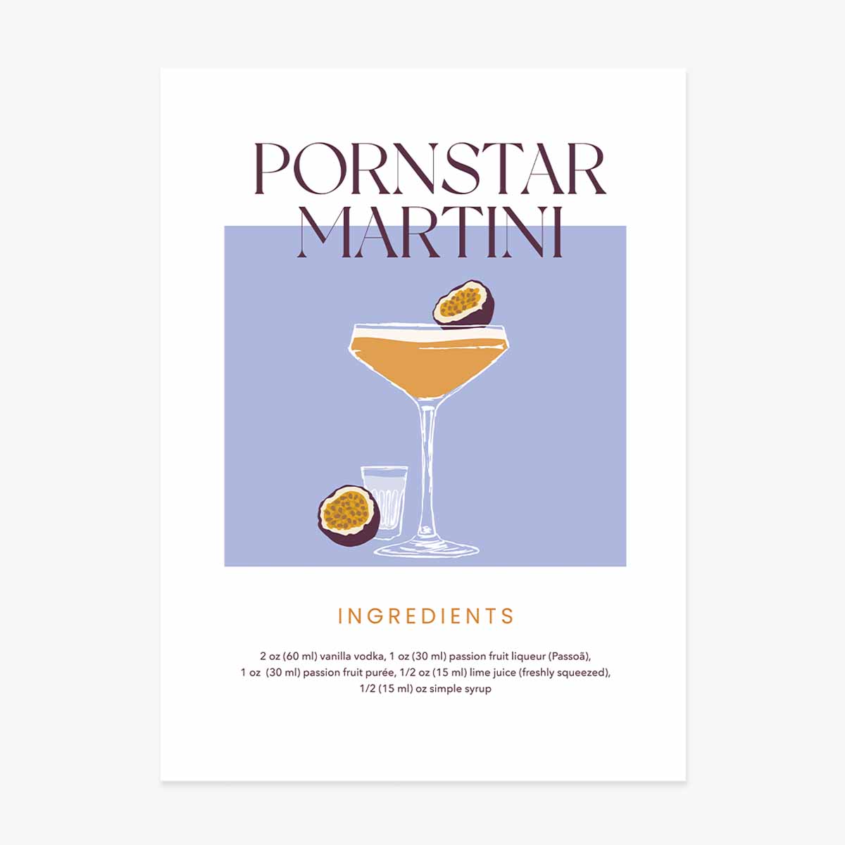 Poster "Pornstar Martini"