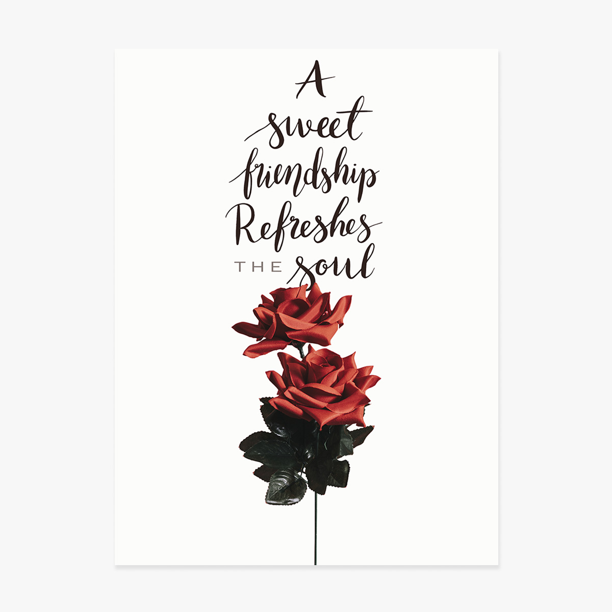 Poster “Amicizia con le rose”