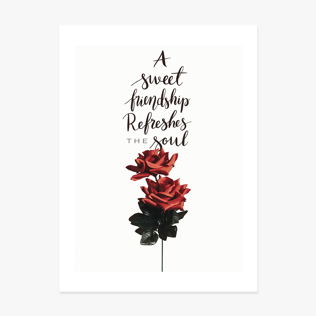 Poster “Amicizia con le rose”