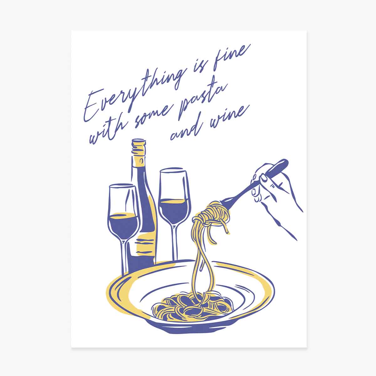 Poster “Some Pasta & Wine”
