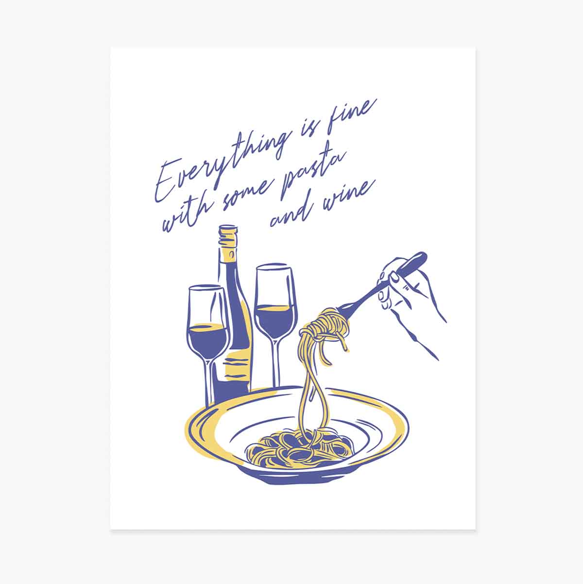 Poster “Some Pasta & Wine”